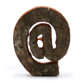 [SRBL-30] Letra Rústica de Corteza - "@" (12) - Pequeña 7cm