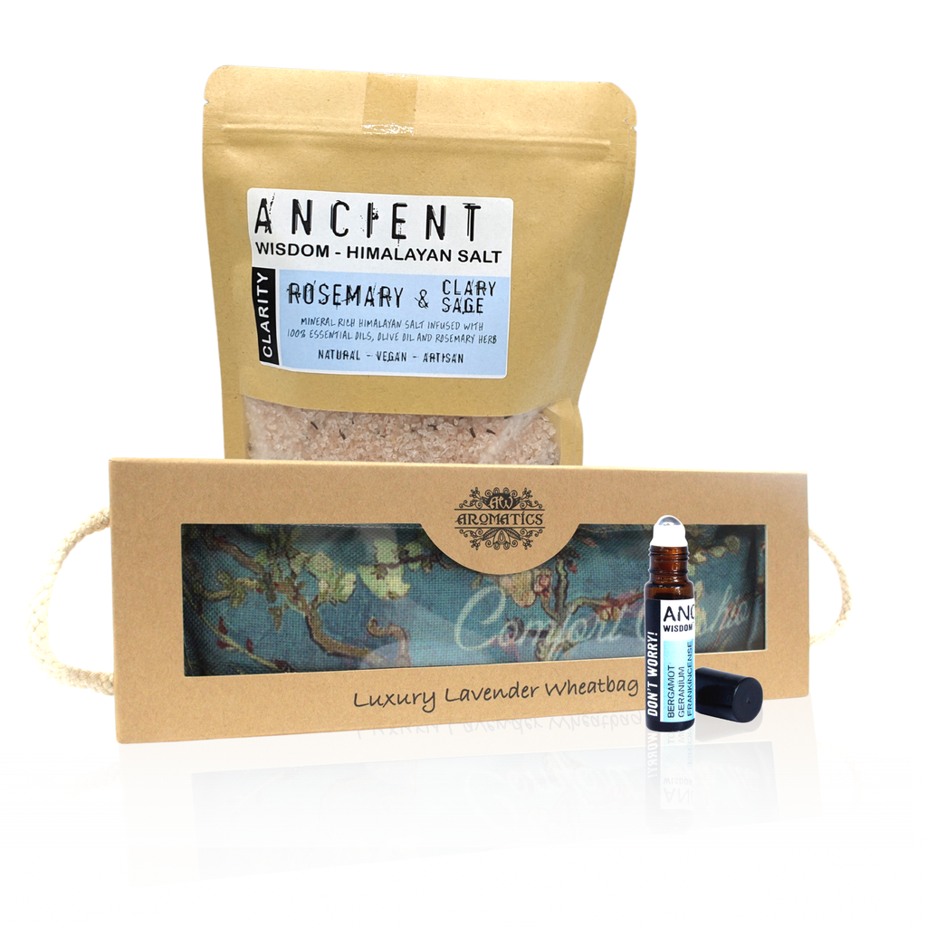 [BNDL-01] Sales de Baño, Bolsa de Trigo Aromatizada y Roll-On