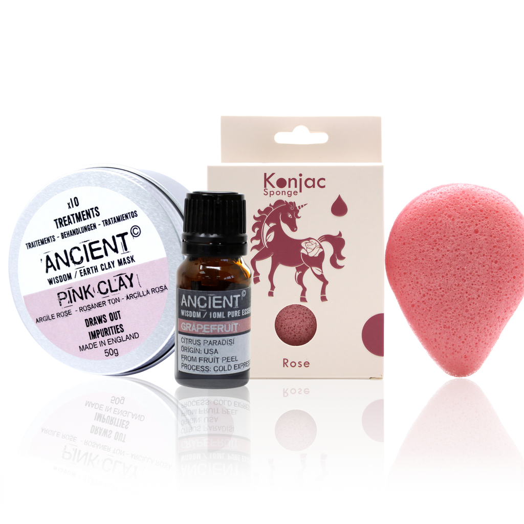 [BNDL-19] Esponja Konjac Rosa, Arcilla y Aceite Esencial