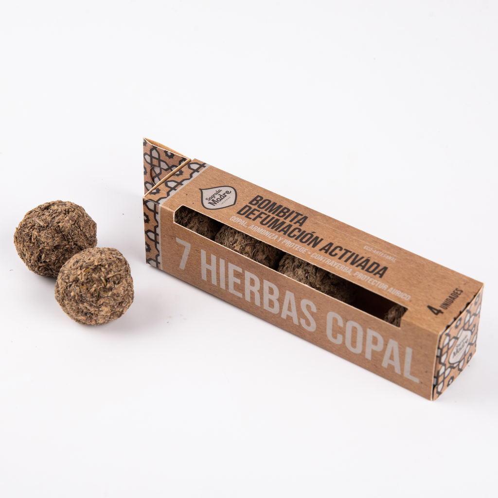 [SMPBi-08] Caja de 4 Bombitas de Incienso Defumacion 7 Hierbas + Copal