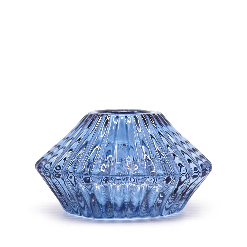 Portavelas reversible con diseño de flor para cena / vela de té - Ámbar antiguo