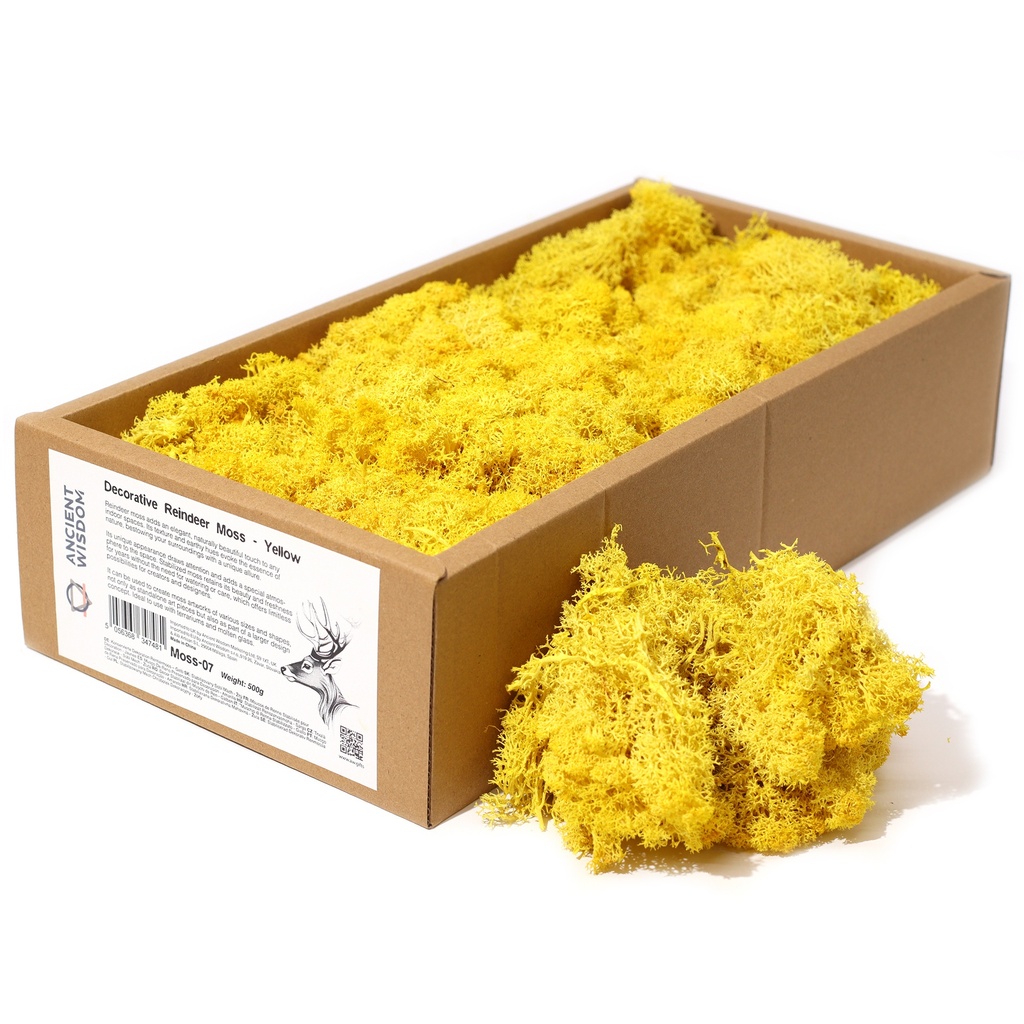 [Moss-07] 1x Musgo decorativo - Amarillo - (aprox. 500g)
