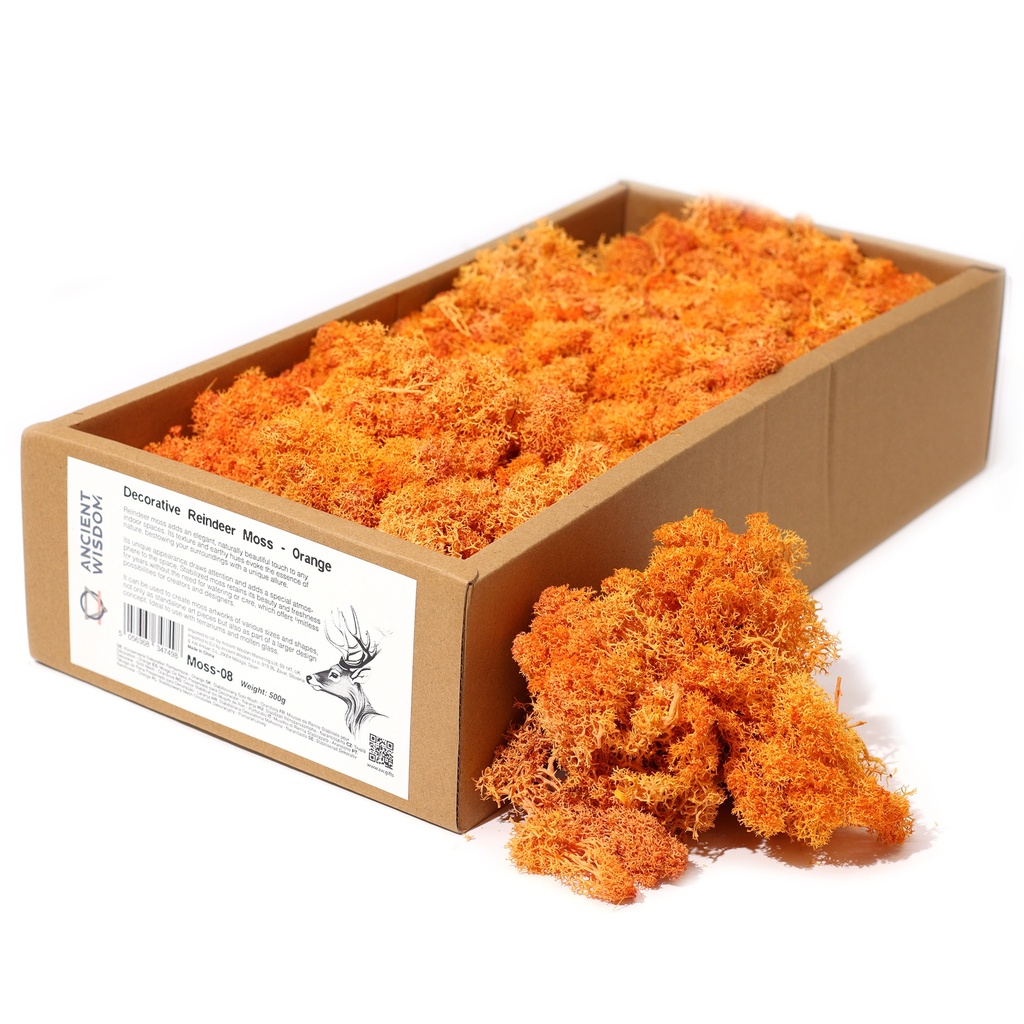 [Moss-08] 1x Musgo decorativo - Naranja - (aprox. 500g)