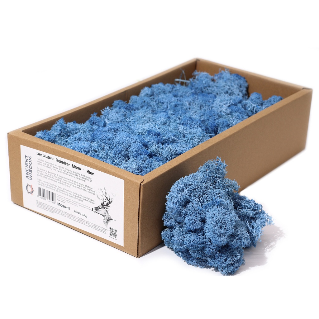 [Moss-11] 1x Musgo Decorativo - Azul - (aprox. 500g)