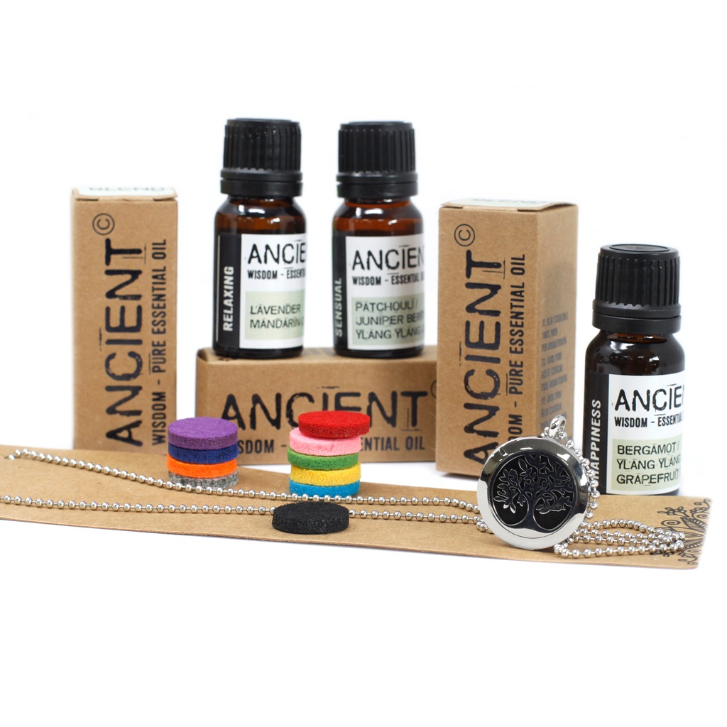 [AWAROMAJ-01] 25mm Árbol de la vida Difusores de Aromaterapia + Aceites Esenciales