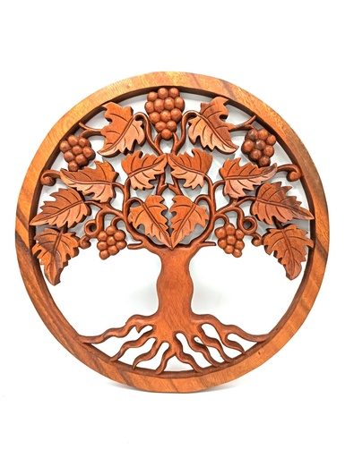 [WDW-06] Panel de madera - Árbol de la vida de Uva - 40cm