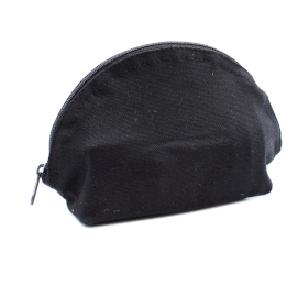 [CotTB-11] Neceser de algodón negro 10 oz - bolso de luna