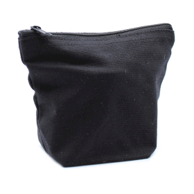 [CotTB-12] Neceser de algodón negro 10 oz - Mini bolso