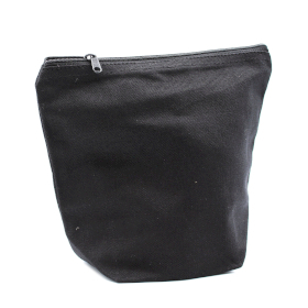 [CotTB-13] Neceser de algodón negro 10 oz - bolso mediano