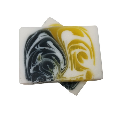 [HSBS-21] Jabon artesanal 1,2kg - Día y Noche - Amarillo y Negro