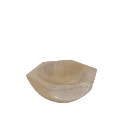 [SelB-11] Cuenco hexagonal de selenita - 6cm