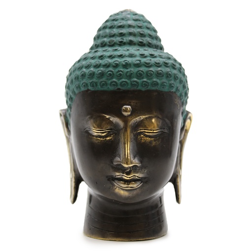 [BFF-25] Large Antique Brass Buddha Head