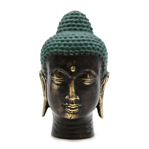 [BFF-27] Cabeza de Buda antigua pequeña de latón