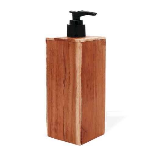 [NSD-02] Dispensador de jabón de madera de teca natural - Cuadrado