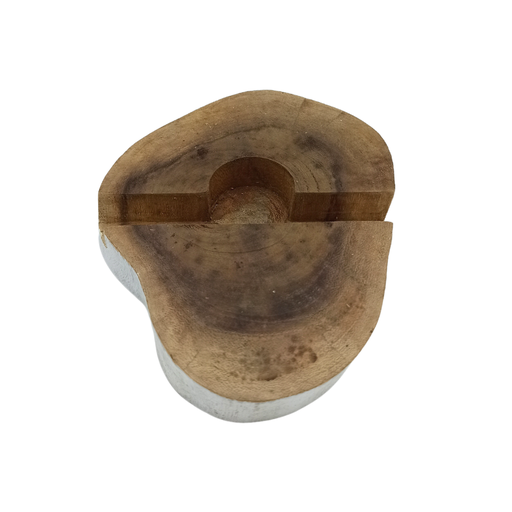 [NMH-02] Lrg Gamal Wood Phone Holder - Whitewash