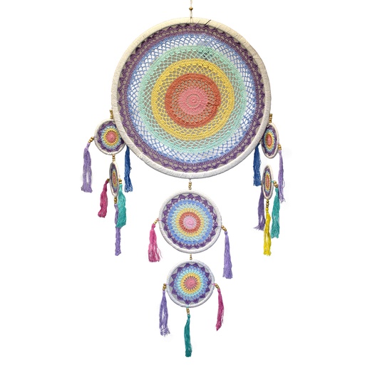 [DRDC-03] Atrapasueños Grande (55cm) - Pastel Rainbow