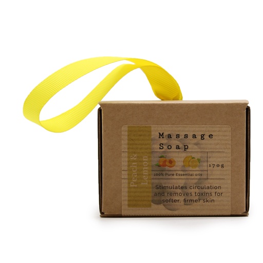[MSPS-04] Jabon de masaje individual en caja - Melocotón y limón