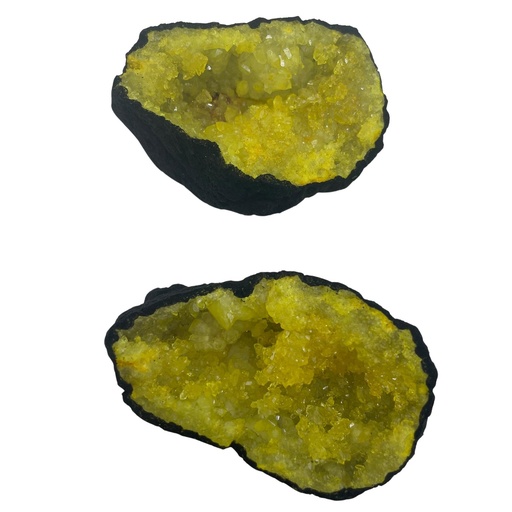 [CCGeo-03] Geodas de calcita coloreada - Piedra Negra - Amarillo