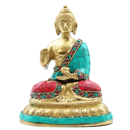 [BBFG-01] Figura de Buda de Latón - Bendición - 15cm