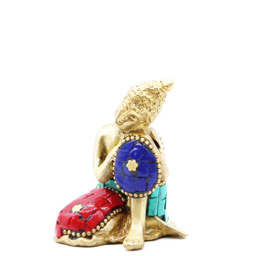 [BBFG-09] Figura de Buda de Latón - Pensando - 6.5 cm