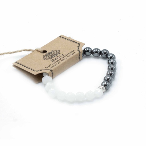 [FGemB-06] Pulsera de Piedra Preciosa Tallada - Piedra de Cuarzo Mágnetico