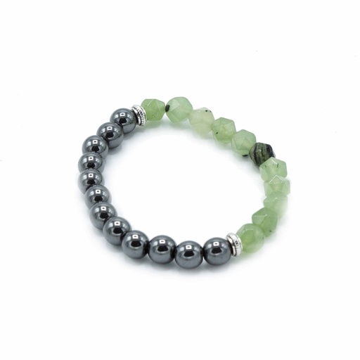 [FGemB-08] Pulsera de Piedra Preciosa Tallada - Jade Magnético