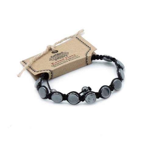 [MHSB-02] Pulsera Magnética Shamballa de Hematita  -  Círculos Planos
