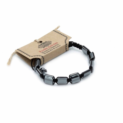 [MHSB-05] Pulsera Magnética Shamballa de Hematita -  Cuboides Dobles