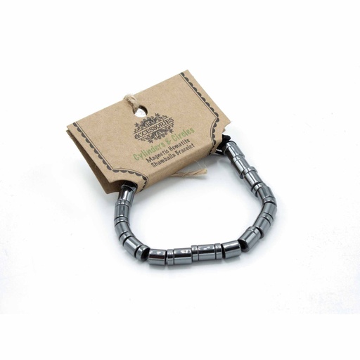 [MHSB-06] Pulsera Magnética Shamballa de Hematita - Círculos y Cilindros