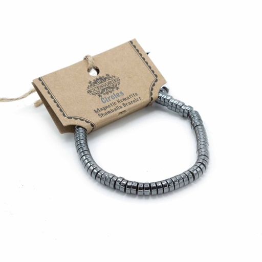 [MHSB-07] Pulsera Magnética Shamballa de Hematita - Círculos