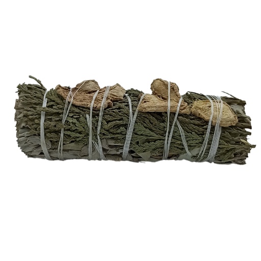 [MSage-60] Atado de Hierba - Salvia Blanca, Jengibre y Cedro