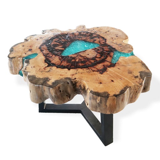 [RWA-01] Mesa de Café de Tamarindo y resina - Agua
