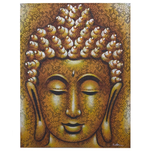 [BAP-05] Cuadro de Buda - Detalle de Brocado en Oro