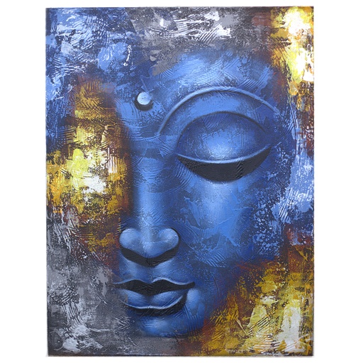 [BAP-11] Cuadro de Buda - Cara Azul Abstracta