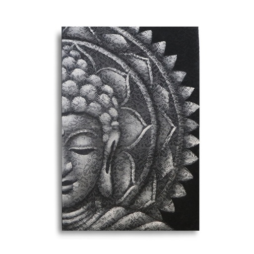 [BAP-21] Mandala Medio Buda Gris 60x80cm