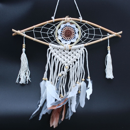 [EyeDC-09] Atrapasueños - Sm Macramé Ojo Colores Surt