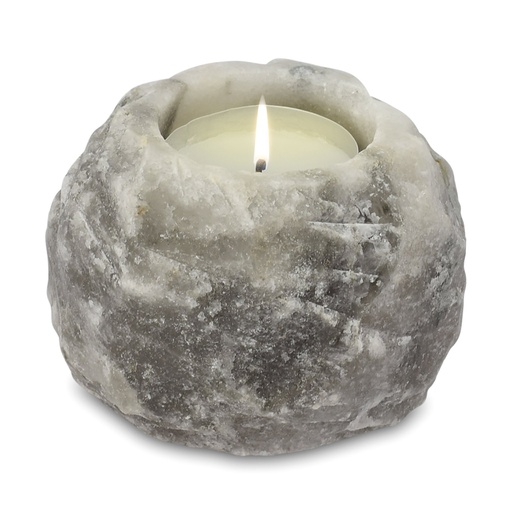 [QSalt-08G] Portavelas de Sal Gris 600-800g