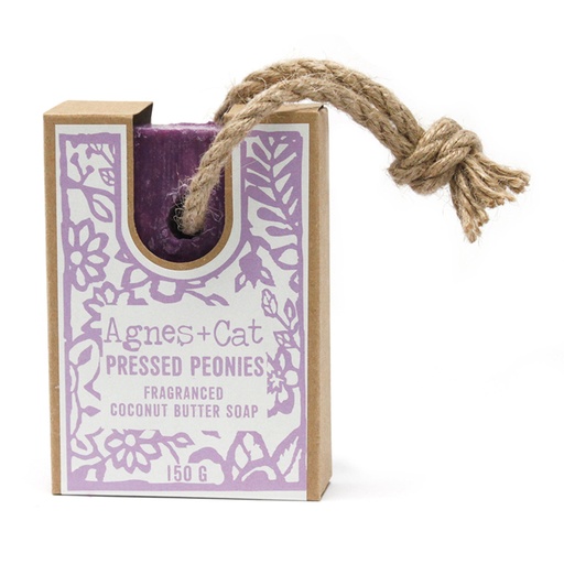 [ACSR-11] Jabón con Cordón - Peonias Prensadas