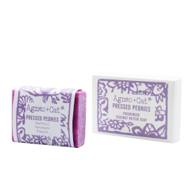 [ACHS-07] Jabón Artesanal de 140g  - Peonias Prensadas