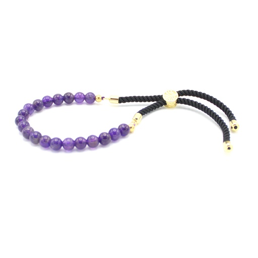 [GemSB-02] Pulsera de hilo negro de Amatistas