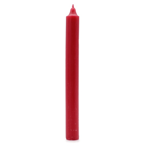[SCDC-01] Bulk Solid Colour Dinner Candles - Rustic Red - Pack of 10