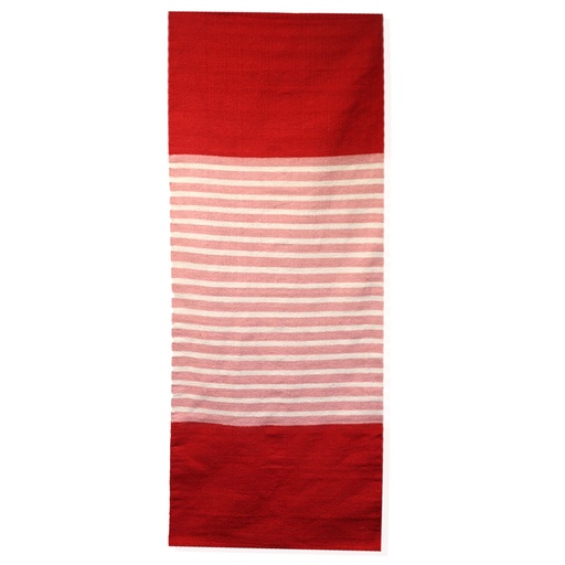 [ICR-04] Alfombra India de Algodón - 70x170cm - Rojo/Rosa