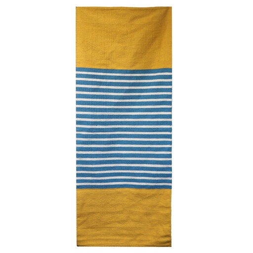 [ICR-05] Alfombra India de Algodón - 70x170cm - Amarillo/ Azul