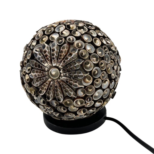 [BBSL-05] Lámpara Boho Sea Shell - Globo Twist Chocolate - 15cm