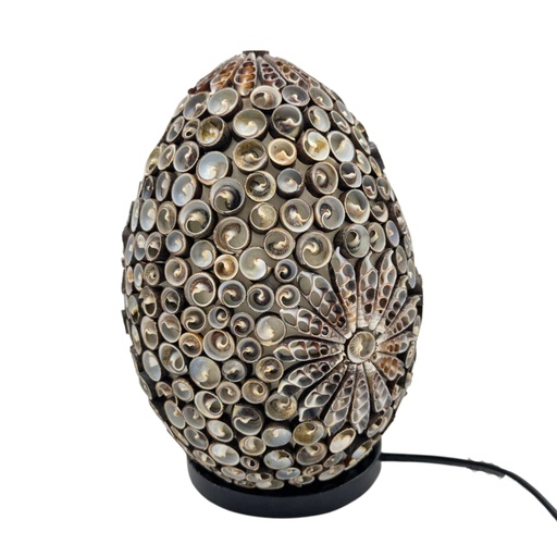 [BBSL-07] Lámpara Boho Sea Shell - Chocolate Twist Oval - 20cm