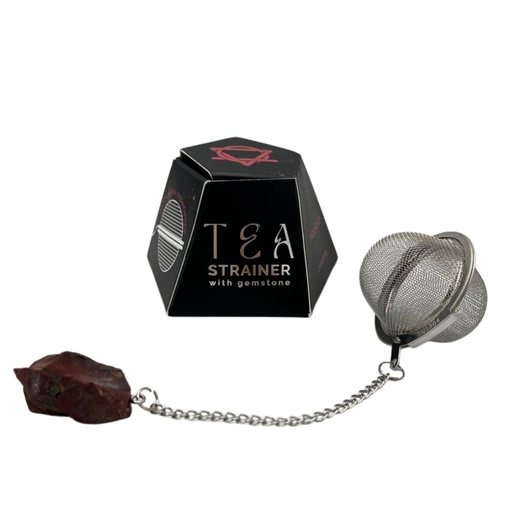 [CGTS-07] Colador de té de piedras preciosas de cristal crudo - Mookaite