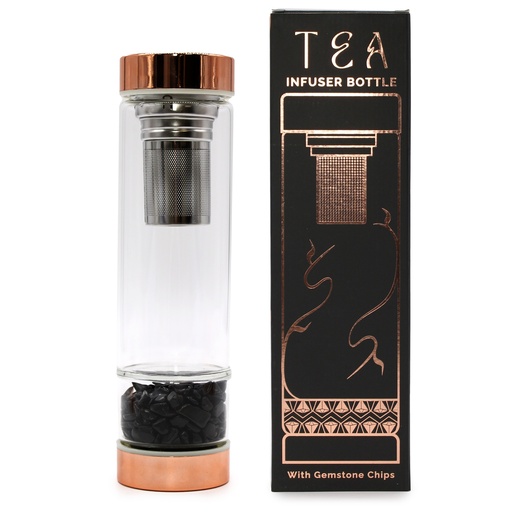 [CGTIB-05] Botella de cristal para te  - oro rosa - Onyx
