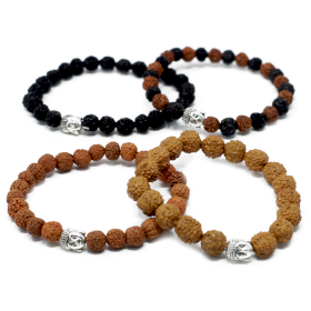 [Nbang-04] Surtido de brazaletes Rudraksha Buddah