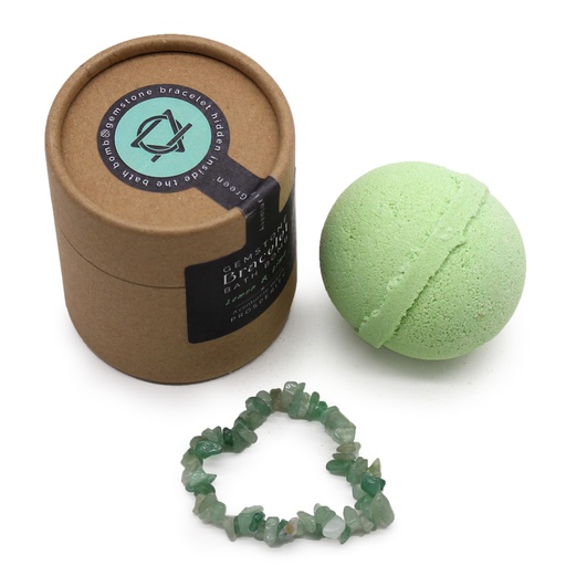 [GBBB-06] Bomba de baño con pulsera de gemas de aventurina verde