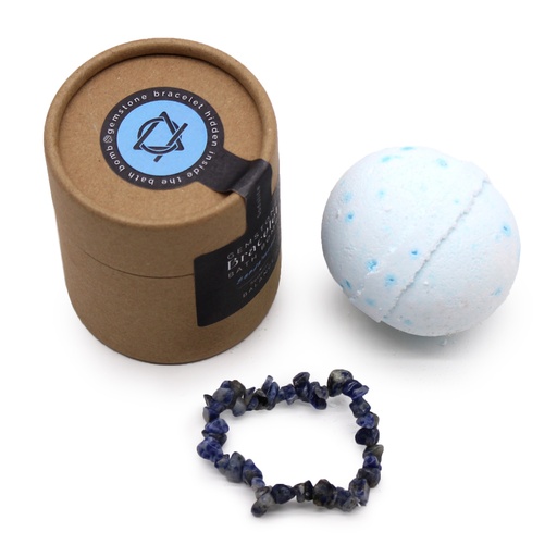 [GBBB-02] Bomba de baño con pulsera de gemas de sodalita